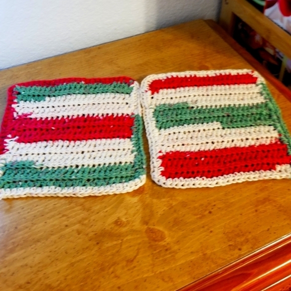 💞2/$20 HAND CRAFTED Crocheted All Purpse 100% Cottn Reusble Bath or Dish Cloths - Picture 2 of 6